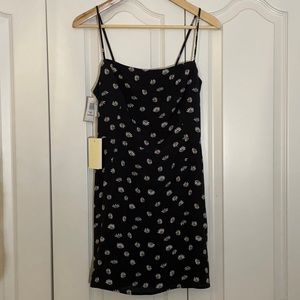 NWT Wilfred Classic Mini Dress - Black & Sunflower